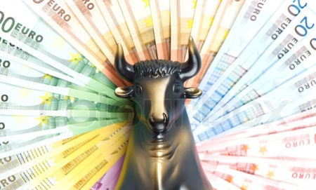 golden bull. stock, business and finance symbol